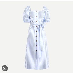 JCREW Cottage dress in stripe, XS NWT
